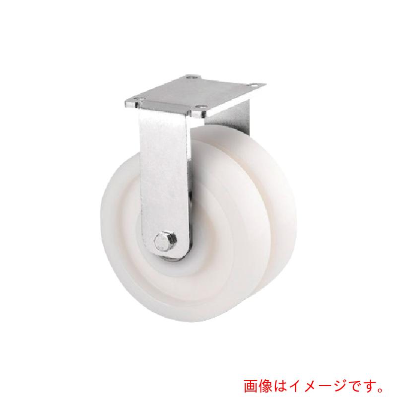 テンテキャスター（TENTE）　重荷重用高性能双輪キャスター”ＤＥＬＴＡ　ＴＷＩＮ”（ナイロン車・メンテナンスフリー）　φ１２５　固定式　【品番：9948UOO125P63】