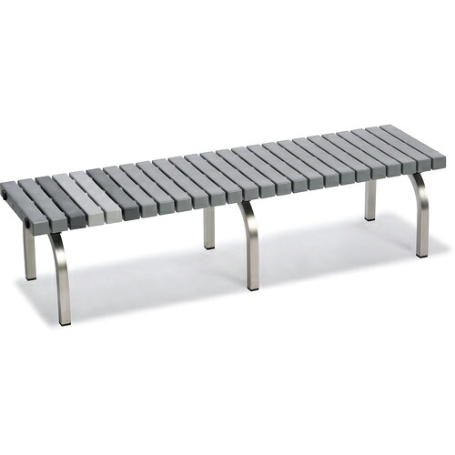 【別途送料あり】テラモト　ホームベンチ　１５００　灰　【品番：BC-302-015-8】｜住設プロ　店 26,928円