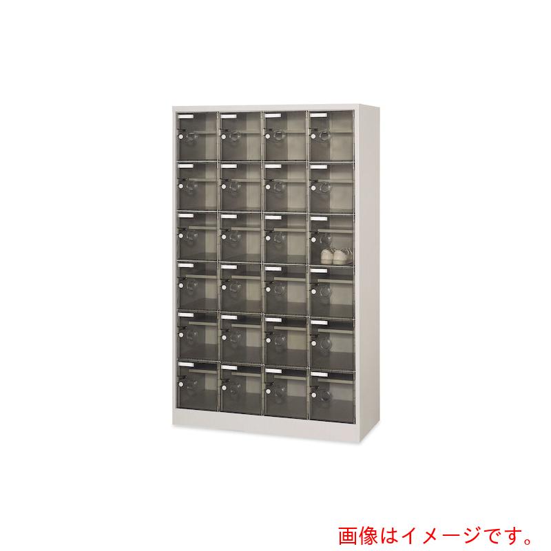 【別途貨物輸送あり】テラモト シューズロッカー 扉付・鍵なし手合いＳＣ－１２ＷＰＣ（中棚付） 【品番：OT4972120】
