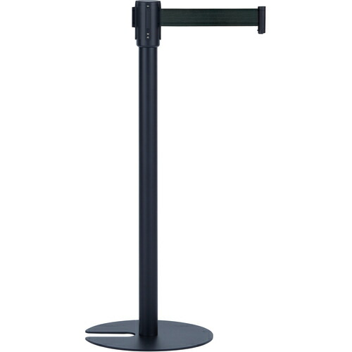 テラモト　ベルトパーテーションスタンドＵＮ　ブラック　ベルト黒　【品番：SU-661-801-7】