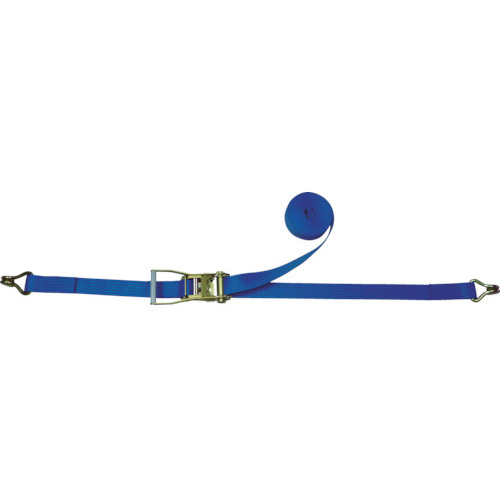 【別途送料あり】テザック（TESAC）　ラッシングベルト　ベルト荷締機ラチェットバックル式両端ナローフック付　【品番：R50KAE010AE070A】