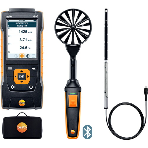 テストー（testo）　熱線式・ベーン式風速計　ｔｅｓｔｏ　４４０　風速計セット１　【品番：0563 4406】｜住設プロ　店