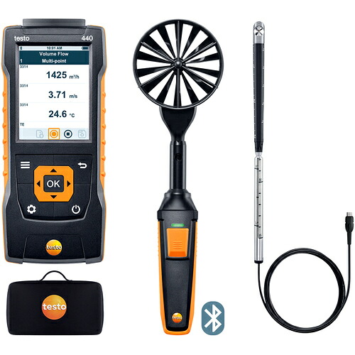 テストー（testo）　ベーン式風速計　ｔｅｓｔｏ　４４０　風速計セット２　【品番：0563 4407】