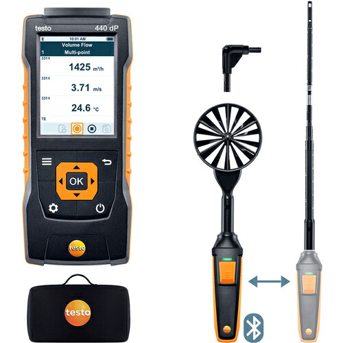 【別途送料あり】テストー（testo） 熱線式・ベーン式風速計 ｔｅｓｔｏ ４４０ｄＰ 風速計コンボセット１ 【品番：0563 4409】