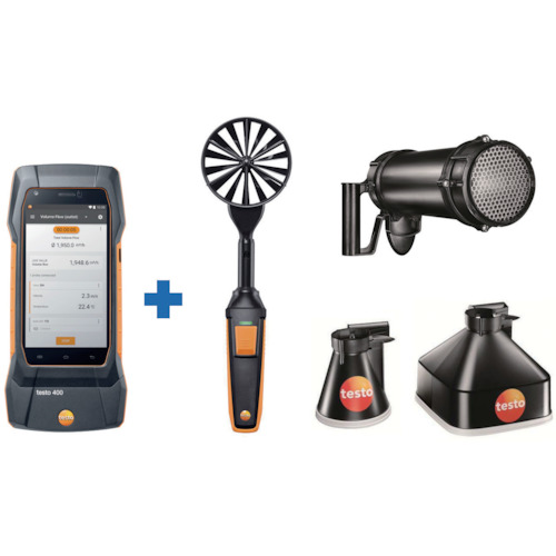 【別途送料あり】テストー（testo）　ｔｅｓｔｏ４００　＋　φ１００ｍｍ　ベーン　＋　ファンネル　＋　フローストレーナー　【品番：TD20-400-10】