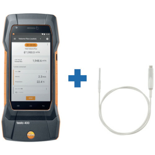 【別途送料あり】テストー（testo）　ｔｅｓｔｏ４００　＋　Ｐｔ１００　フレキシブル温度プローブ　【品番：TD20-400-13】
