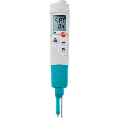 テストー（testo） ｐＨ計 ｔｅｓｔｏ ２０６－２ 食料雑貨類用電極一体型 【品番：TESTO206-2】