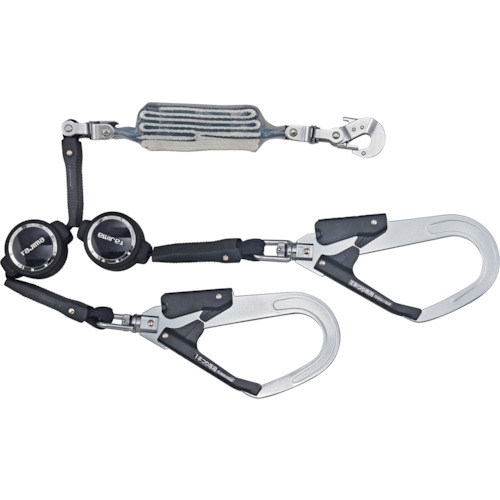 TJMデザイン（TAJIMA）　タジマ　ハーネス用ランヤード　ＥＲ１５０　ダブル　Ｌ２　１２５ｋｇ用　【品番：A3ER150-WL2-2】
