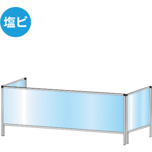【別途送料あり】常磐精工（TOKISEI）　パーテーションスタンド三面４５０Ｘ１１００　（塩ビ仕様）　【品番：HBP3F450X1100E】