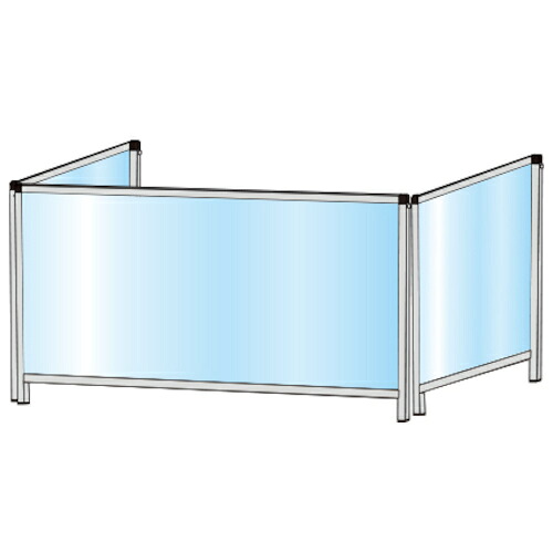 【別途送料あり】常磐精工（TOKISEI）　パーテーションスタンド三面タイプ４５０Ｘ９００ロウ　【品番：HBPL3F450X900】