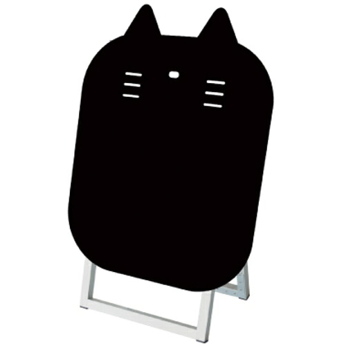 【別途送料あり】常磐精工（TOKISEI）　ポップルスタンド看板シルエット　４５×６０片面ブラック　ネコ形　【品番：PPSKSL45X60KCAT】