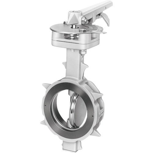 巴バルブ（TOMOE）　バタフライバルブ　ＪＩＳ１０Ｋ／１００Ａ　　３０４ＹＡ－１Ｔ　ＳＣＳ１３Ａ／ＳＣＳ１３Ａ／Ｒ－ＰＴＦＥ　　レバー　【品番：304YA-1T-100-S-R】