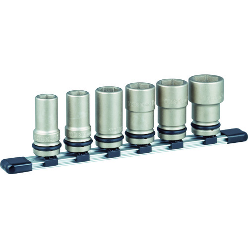ＴＯＮＥ 差しひびき用ロングソケット書き割り（保持者付） ６ｐｃｓ 差込角１２．７粍 【品番：HNV406L】