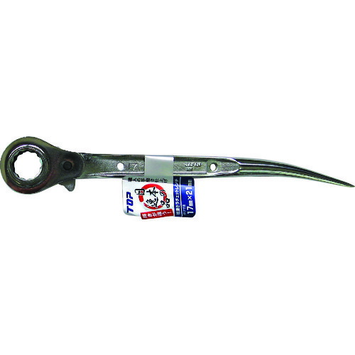 トップ工業　ＴＯＰ　総磨きシルバーメッキ　ショ－トラチェットレンチ　１７Ｘ２１ｍｍ　【品番：RM1721S-SV】