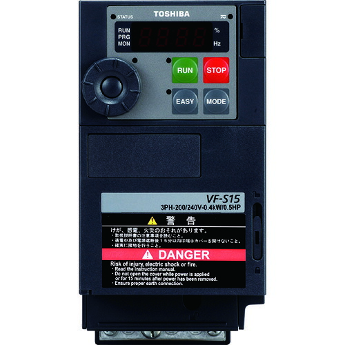東芝製造器機取り合わせ（TOSHIBA） 単相ワット数インプットインバ－タ 【品番：VFS15S-2022PL】
