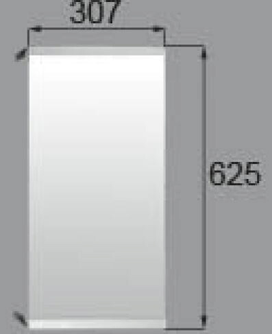 LIXIL(トステム) 中央鏡扉防曇加工鏡 W307xH625 【品番:QRN237AW307】