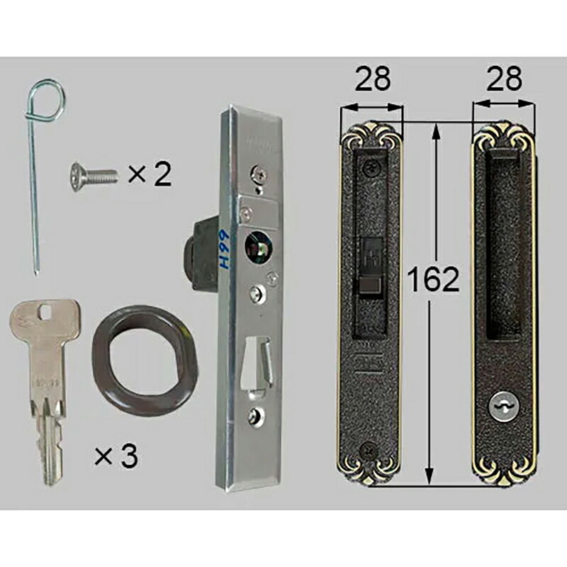 LIXIL（トステム） 五分五分内外錠仕かける ブロンズ 【品番：ZJP27C】