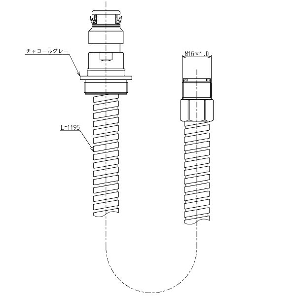 TOTO 軟らかい導管部 【品番：TH501-3R】