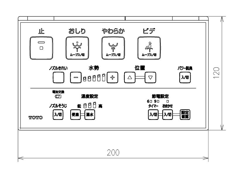 TOTO 遠隔操作組品 【品番：TCM7557】