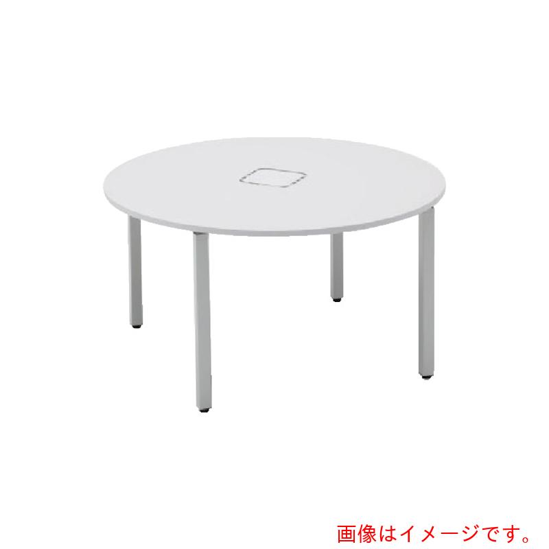 【別途送料あり】トヨセット　トヨスチール　円形テーブル　アジャスター脚　１２００　ホワイト／ホワイト　【品番：NTS-1200RTWW】