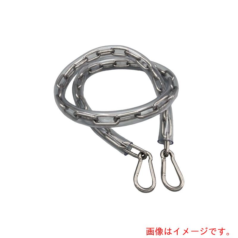 東京パーツセンター（TPC）　ラクテム　溶接チェーン　ステンレス　線径４ｍｍ　１０Ｍ　ＡＫフック・保護チューブ付　【品番：WCSAT10】