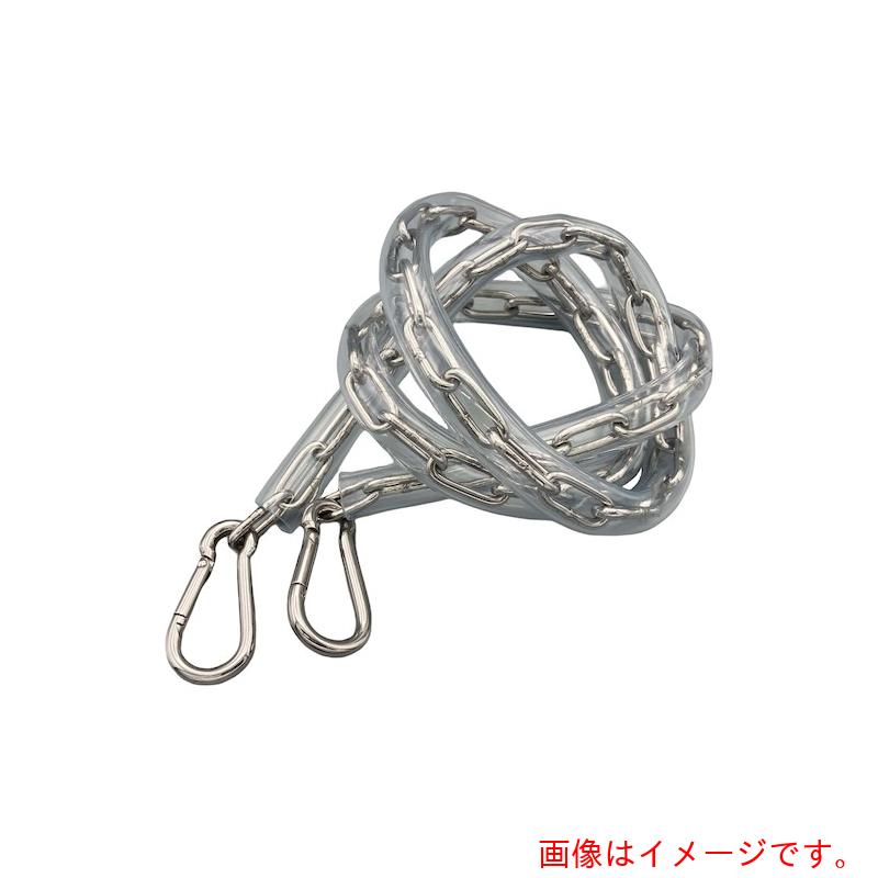 東京パーツセンター（TPC）　ラクテム　溶接チェーン　ステンレス　線径３ｍｍ　４Ｍ　ＡＫフック・保護チューブ付　【品番：WSAT3-4】