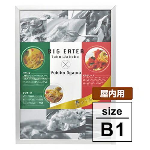 【別途貨物輸送あり】取り替えっこ ｓｉｇｎ ｃｉｔｙ スナップフレーム 屋内用 しろがね色 Ｂ１ 角型 【品番：6300037110】