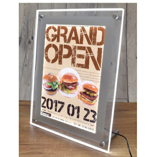 トレード sign city アクリルフレームLEDパネル A3 【品番:6300037366】|住設プロ 店