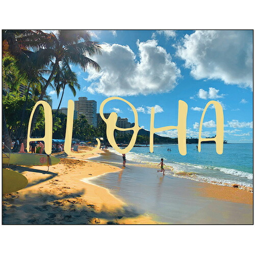 【別途送料あり】トレード　ｓｉｇｎ　ｃｉｔｙ　キャンバス　Ｌａｎｄｓｃａｐｅ　ＡＬＯＨＡ　Ｆ６　Ｎｏ．４３２０３　【品番：6300044109】