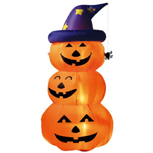 【別途送料あり】トレード　ｓｉｇｎ　ｃｉｔｙ　ハロウィンデコレーション　エアブロー　３連パンプキン　ＴＥ４－４０８４　【品番：6300053509】