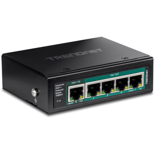 TRENDnet　５ポート産業用ギガビットＰｏＥ＋ＤＩＮレールスイッチ　【品番：TI-B541】