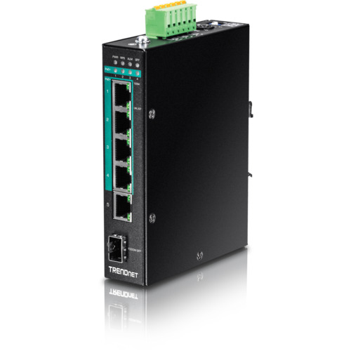 TRENDnet　ＰｏＥスイッチングハブ　産業用　ギガビット　５ポート　ＳＦＰスロット付　【品番：TI-PG541】