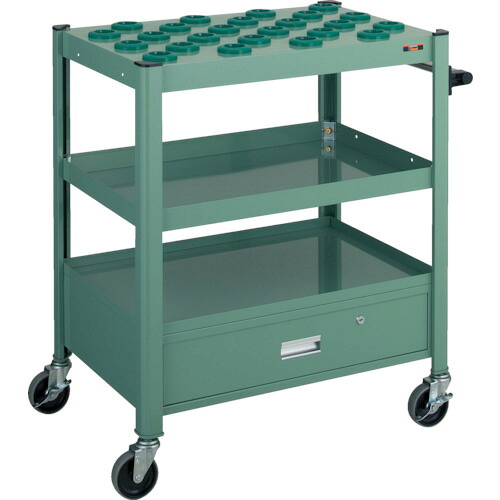 トラスコ中山(TRUSCO) TRUSCO TCW型ツーリングワゴン #40X24個 引出し付 緑 【品番:TCW-T402DA】|住設プロ 店