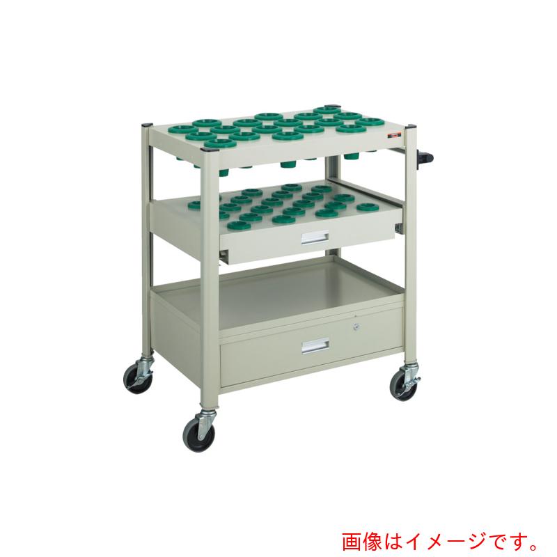 【別途送料あり】トラスコ中山（TRUSCO）　TRUSCO　ＴＣＷ型ツーリングワゴン　４０Ｘ４５個スライド棚引出し付　ネオグレー　【品番：TCW-T402DC】
