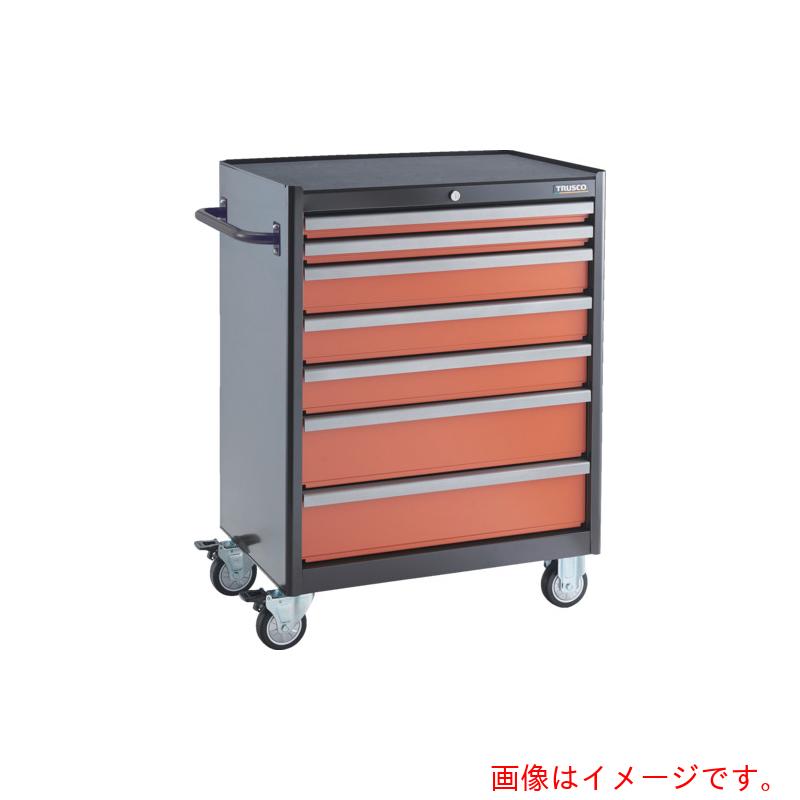 【別途送料あり】トラスコ中山（TRUSCO）　TRUSCO　ローラーキャビネット　引出７段　５０Ｘ２　１００Ｘ３　１５０Ｘ２　仕切板付　【品番：TFRC-232S】
