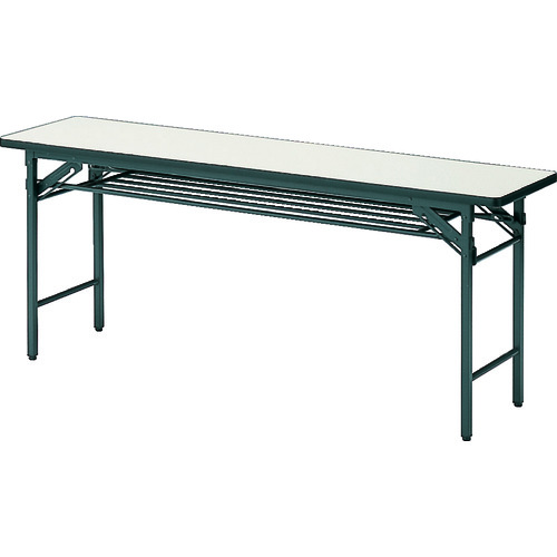 【別途送料あり】トラスコ中山（TRUSCO）　TRUSCO　会議用テーブル棚付折り畳み式　１８００Ｘ４５０ＸＨ７００　アイボリー　アイボリー　【品番：TS-1845】