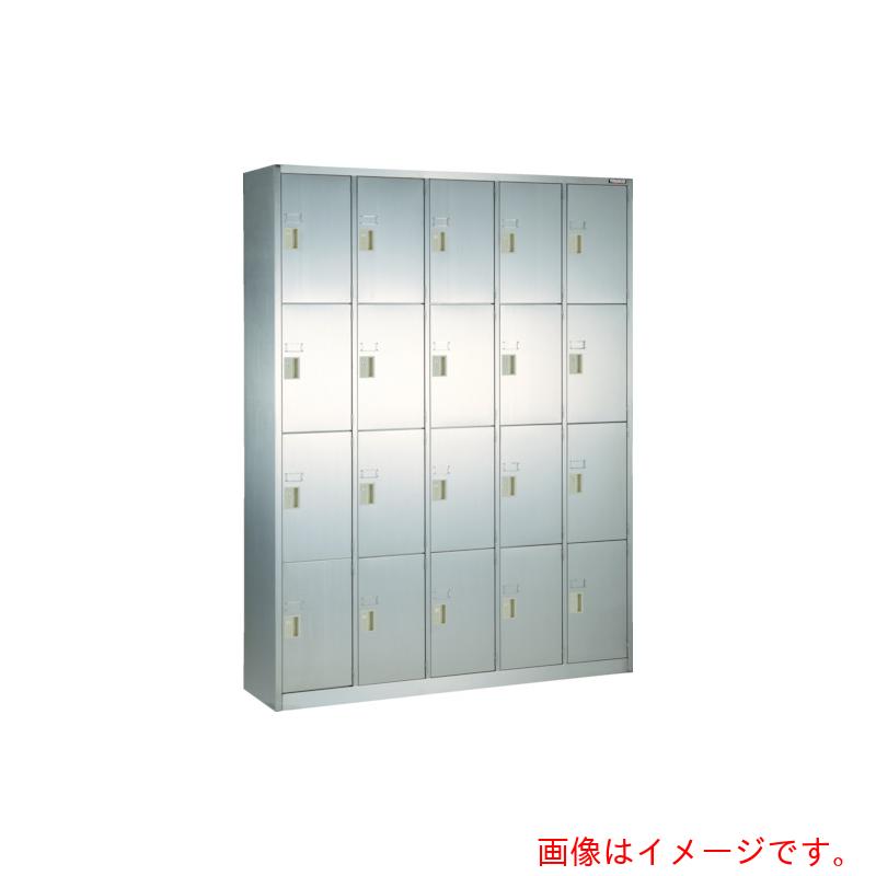 【別途貨物輸送あり】トラスコ中山（TRUSCO） TRUSCO ＳＵＳ３０４扉付長靴ロッカー中棚付３列４段 【品番：TSNG-12-34T】