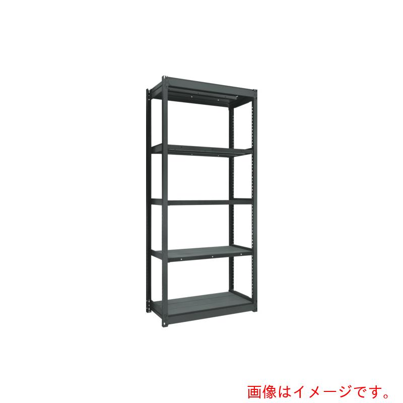 【別途送料あり】トラスコ中山（TRUSCO）　TRUSCO　ＴＵＧ型軽量棚　黒　１００ｋｇ単体　１８４０Ｘ６２４ＸＨ２１００　５段　【品番：TUG100-76L-5-BK】