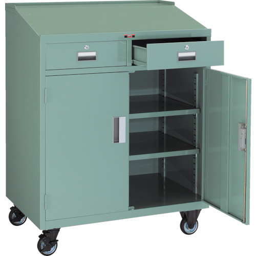 【別途送料あり】トラスコ中山（TRUSCO）　TRUSCO　ワークデスク　９００Ｘ６００ＸＨ１１００　キャスター付　【品番：TY-3510C】 75,389円