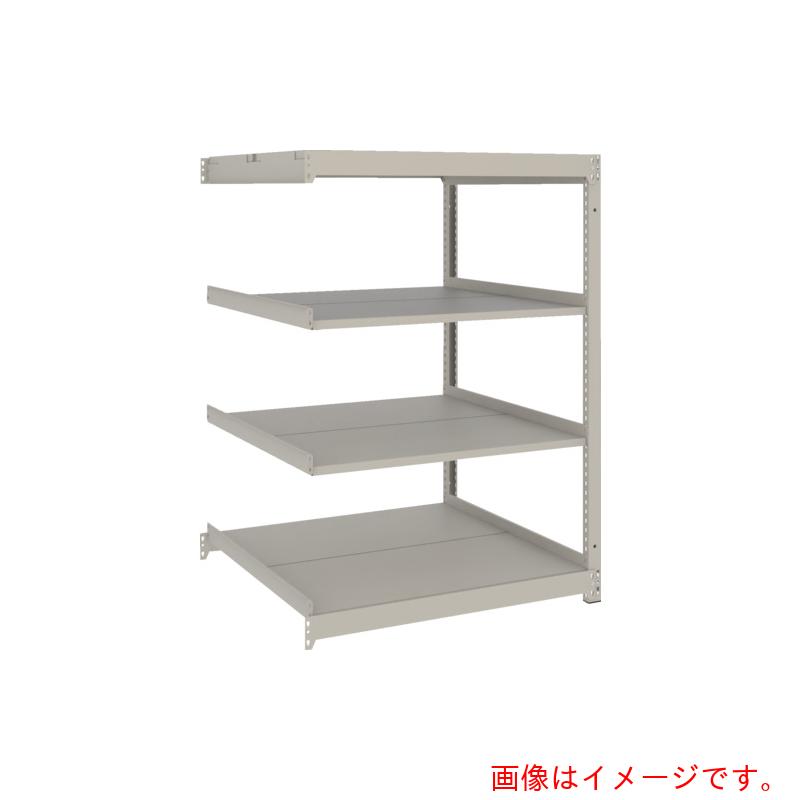【別途送料あり】トラスコ中山（TRUSCO）　TRUSCO　スチールラック　薄板ラック（棚板分割タイプ、耐荷重１００Ｋｇ）１２００×８７５×Ｈ１２００　４段連結　　ネオグレー　【品番：UL4494B】