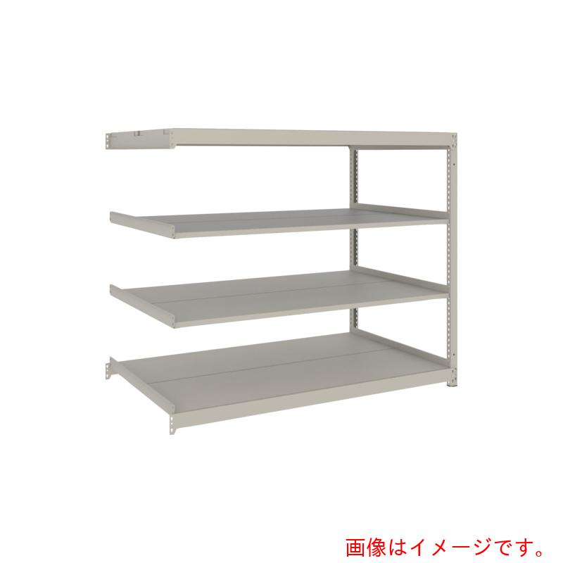 【別途貨物輸送あり】トラスコ中山（TRUSCO） TRUSCO スチール写真仕合わせ 薄板仕合わせ（棚板取りわける手合い、耐荷重１００Ｋｇ）１５００×５９５×Ｈ１２００ ４段かかわり合い  ネオ薄墨色 【品番：UL4564B】