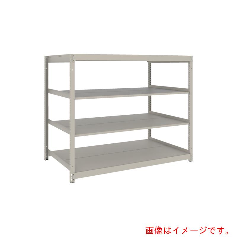 【別途送料あり】トラスコ中山（TRUSCO）　TRUSCO　スチールラック　薄板ラック（棚板分割タイプ、耐荷重１００Ｋｇ）１８００×５９５×Ｈ１２００　４段単体　　ネオグレー　【品番：UL4664】