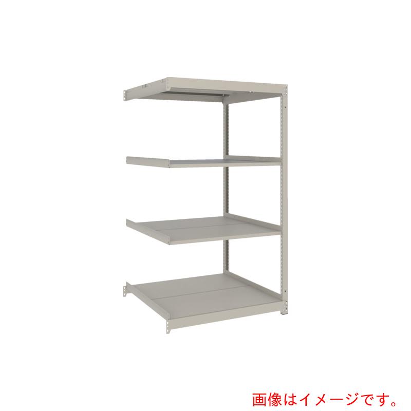 トラスコ中山（TRUSCO）　TRUSCO　スチールラック　薄板ラック（棚板分割タイプ、耐荷重１００Ｋｇ）９００×５９５×Ｈ１５００　４段連結　　ネオグレー　【品番：UL5364B】