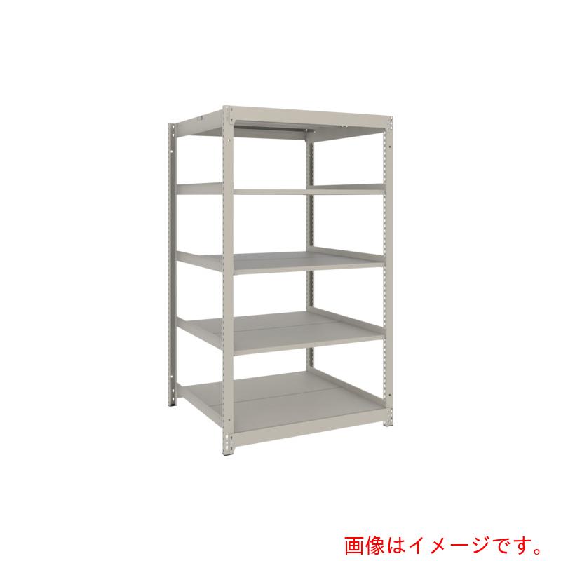 【別途送料あり】トラスコ中山(TRUSCO) TRUSCO スチールラック 薄板ラック(棚板分割タイプ、耐荷重100Kg)1200×595×H1500 5段単体 ネオグレー 【品番:UL5465】|住設プロ 店