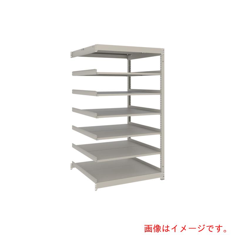 【別途貨物輸送あり】トラスコ中山（TRUSCO） TRUSCO スチール写真仕合わせ 薄板仕合わせ（棚板取りわける印字機、耐荷重１００Ｋｇ）１２００×５９５×Ｈ１５００ ７段繋ぎ合わせる  ネオ薄墨色 【品番：UL5467B】