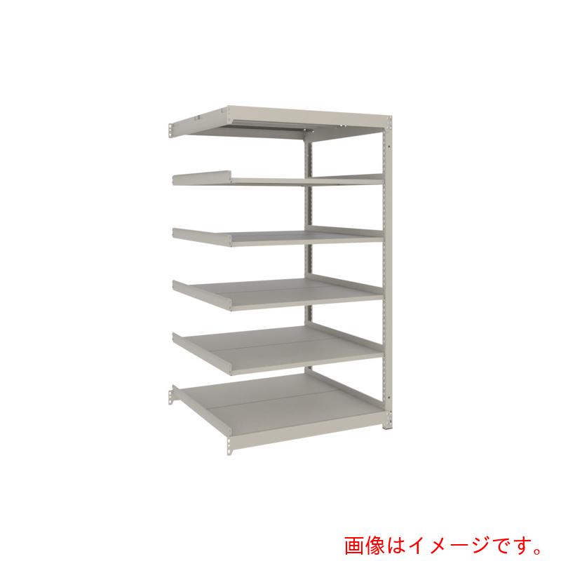 【別途送料あり】トラスコ中山(TRUSCO) TRUSCO スチールラック 薄板ラック(棚板分割タイプ、耐荷重100Kg)1200×875×H1500 6段連結 ネオグレー 【品番:UL5496B】|住設プロ 店