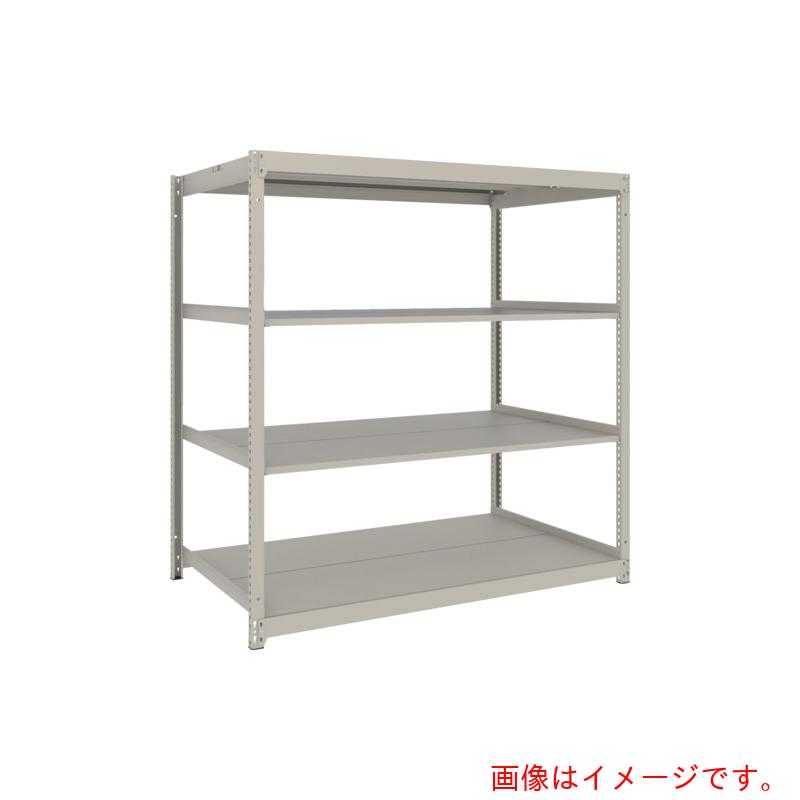 【別途送料あり】トラスコ中山（TRUSCO）　TRUSCO　スチールラック　薄板ラック（棚板分割タイプ、耐荷重１００Ｋｇ）１５００×５９５×Ｈ１５００　４段単体　　ネオグレー　【品番：UL5564】