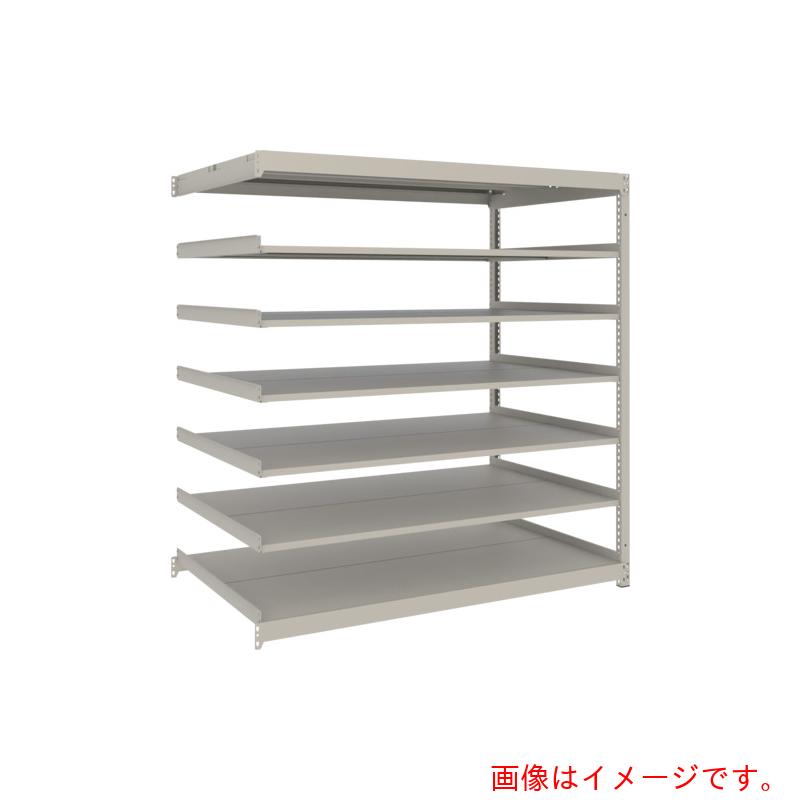 【別途送料あり】トラスコ中山（TRUSCO） TRUSCO スチールラック 薄板ラック（棚板分割タイプ、耐荷重１００Ｋｇ）１５００×５９５×Ｈ１５００ ７段連結  ネオグレー 【品番：UL5567B】