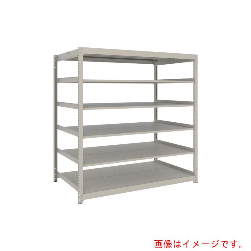 【別途貨物輸送あり】トラスコ中山（TRUSCO） TRUSCO スチール写真仕合わせ 薄板仕合わせ（棚板取りわける印字機、耐荷重１００Ｋｇ）１８００×５９５×Ｈ１５００ ６段単体  ネオ薄墨色 【品番：UL5666】