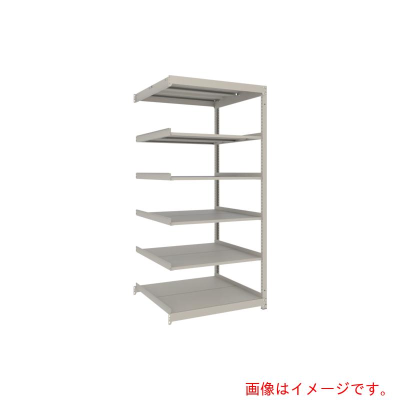 【別途送料あり】トラスコ中山(TRUSCO) TRUSCO スチールラック 薄板ラック(棚板分割タイプ、耐荷重100Kg)900×595×H1800 6段連結 ネオグレー 【品番:UL6366B】
